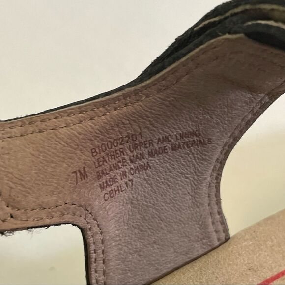 Biónica Nova black woven Nubuck leather Wedge sandals - Picture 7 of 8